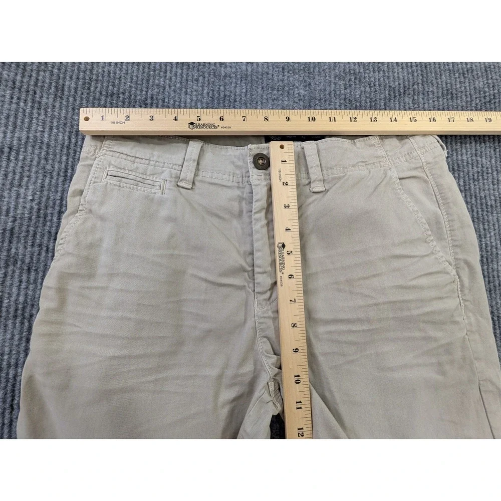 American Eagle Chino Pants Mens 31x34 Khaki Slim Straight Stretch Casual Preppy